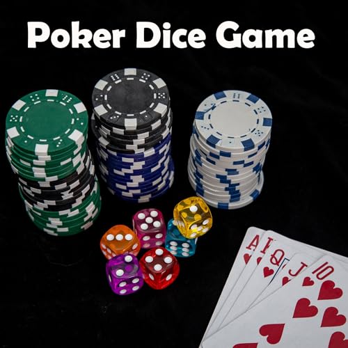 120 Pieces 16MM Dice Set, 6 Sided Standard Game Dices with Portable Box for Board Games,Worker Placement,Math Activities(Translucent Round Corners,10 Colors)