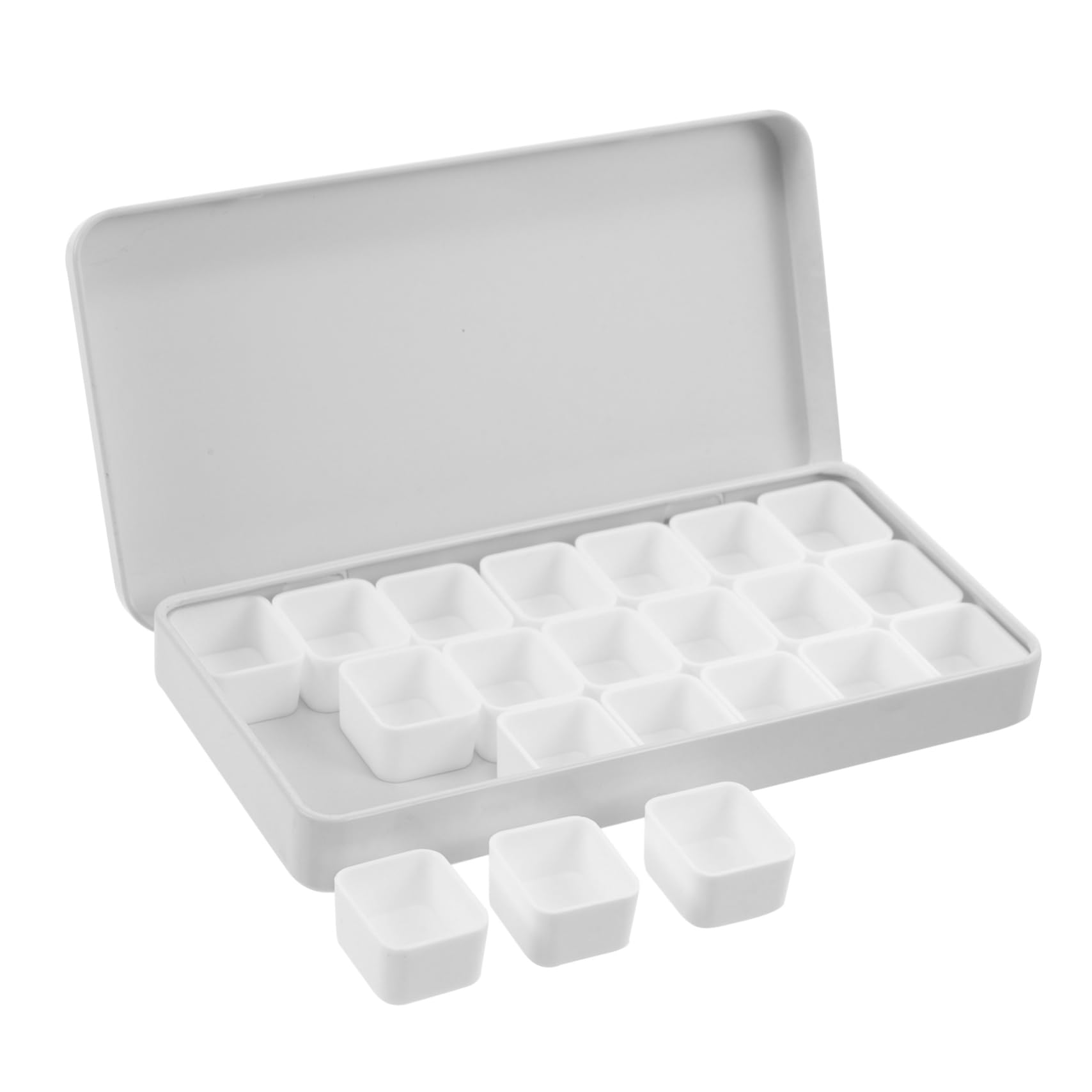 SHINEOFI 5ensembles Boîte à Peinture Aquarelle Métallique Vide Avec Compartiments Ronds Étui Pratique Pour Pigments Et Mélange De Couleurs Pour Artistes Déplacement