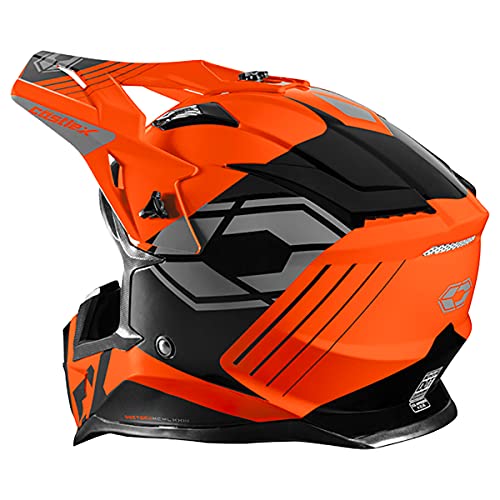 Castle X Cx200 Sector Moto Helmet (Flo Orange - 3X-Large) #TOP1