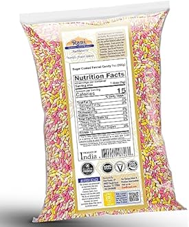 Rani Sugar Coated Fennel Candy 7oz (200g) ~ Indian After Meal Digestive Treat | Vegan | Gluten Friendly | NON-GMO | Kosher | Indian Origin
