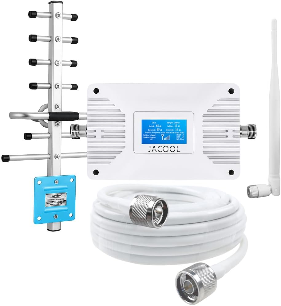 Cell Phone Signal Booster for Home Office – Boost Verizon & AT&T 4G LTE 5G Signal Band 12/13/17, Cellular Repeater with High Gain Antennas, Multi User Coverage 3000–5000 Sq Ft, FCC Approved