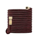【Accesorios de latón perfectos】 Esta manguera de jardín expandible está equipada con accesorios de latón 3/4, 1/2 de alta calidad, conector rápido y válvula de encendido / apagado. Los accesorios de metal son más resistentes a la corrosión que los accesorios de plástico para maximizar sus necesidades de riego y evitar fugas en la manguera flexible.