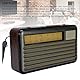 Retro Tragbares Radio, Kleiner Vintage AM FM Shortwave -Radio mit Bluetooth, Solar oder Batterie Betrieben, für den Notfall Im Freien Beleuchtet Im Freien