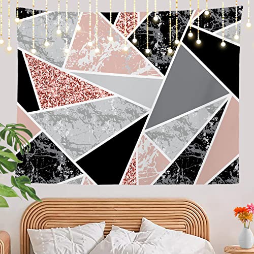 Shrahala Striped Indigo Grunge Tapestry, Marbled Striped Indigo Seamless Pattern Grunge Ethnic Wall Hanging Large Tapestry Psychedelic Tapestry Decorations Bedroom Dorm(51.2 X 59.1 Inches, Indigo) #TOP1