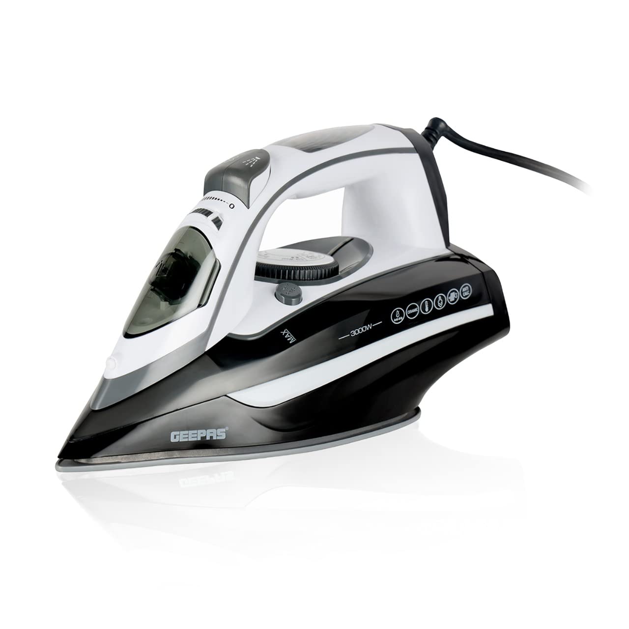 Buy Geepas Steam Iron 2 in 1 Dry & Steam Iron with Ceramic Soleplate