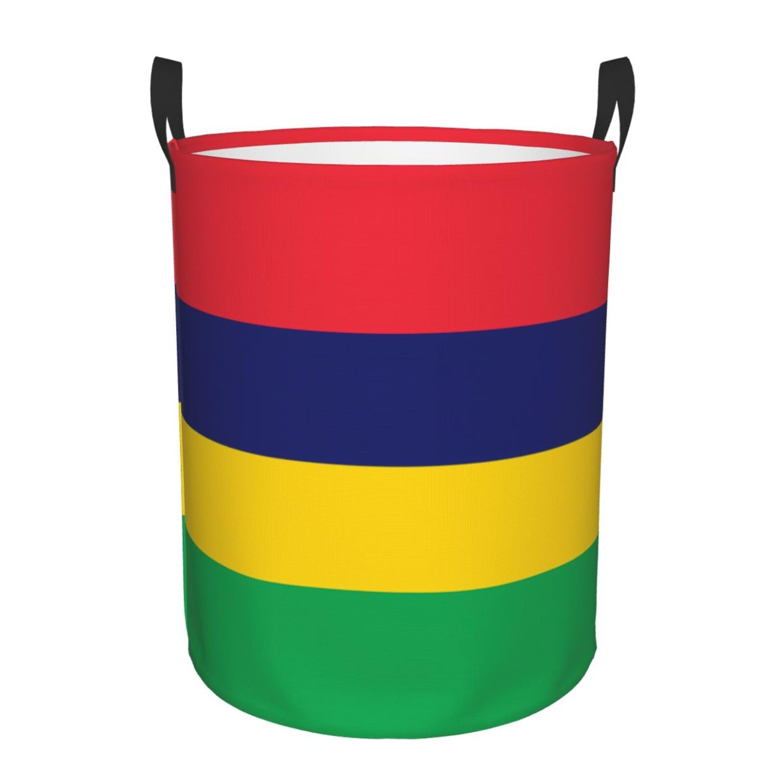 S Circular Hamper Flag of Mauritius Print for Dirty Clothes