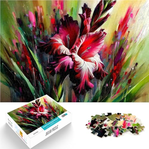 2000 Piece Jigsaws for teenagers Red Gladiolus Painting Spiele Spielzeug Geschenk einzigartiges Herausforderungsspiel70x100cm