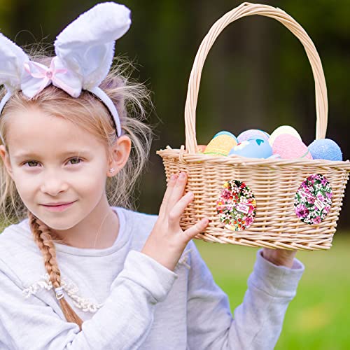 Whaline 500Pcs Easter Stickers Easter Floral Egg Shape Label Stickers Colorful Flower Pattern Decals Self-Adhesive Envelope Sealing Stickers For Spring Easter Holiday Scrapbooking Cards Gift Supplies #TOP4