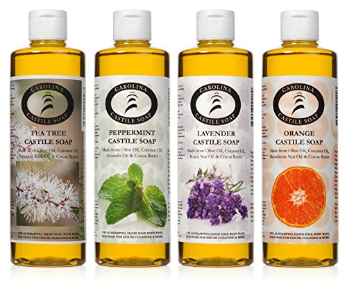 Castile Soap Variety Pack - 4-16 Oz Bottles - Carolina Castile