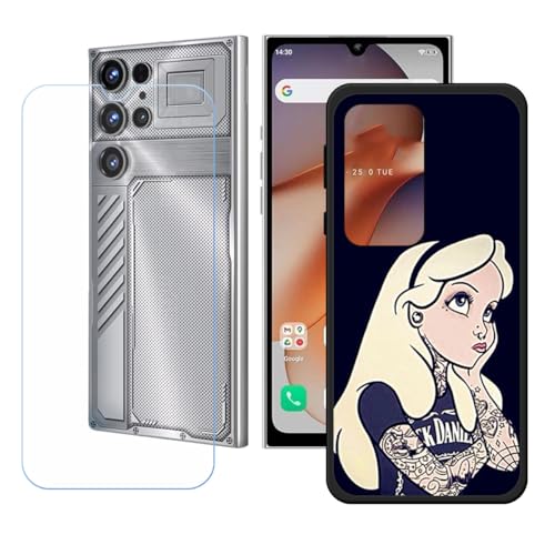 BMPNLSZ �K�p Oukitel C61 GT�p+HD�����K���X�ɓK�����ėpTPU�P�[�X�A�V���J�Q���P�[�X�o���p�[�ی�o�b�N�P�[�X-Oukitel C61 GT�p�ɓK����9�d�x�X�N���C�u�h�~�X�N���[���v���e�N�^(6,88") - LH2