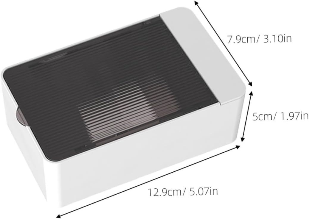 Kichvoe 2pcs Wall Mounted Soap Dish with Lid Detachable Self-draining Shower Soap Holder Plastic Flip-Cover for Bathroom Storage No-Drill Adhesive Mount in Two Colors: