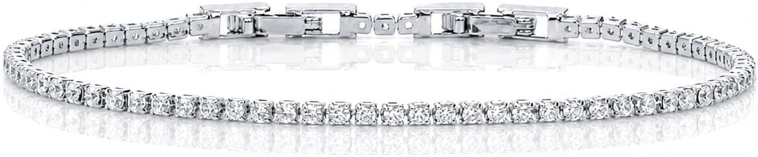 Adjustable Tennis Bracelets for Women Dainty 18K Gold Plated Cubic Zirconia Tennis Bracelet Sparkly Bling Diamond Bracelet Simple Elegant Bracelets for Women