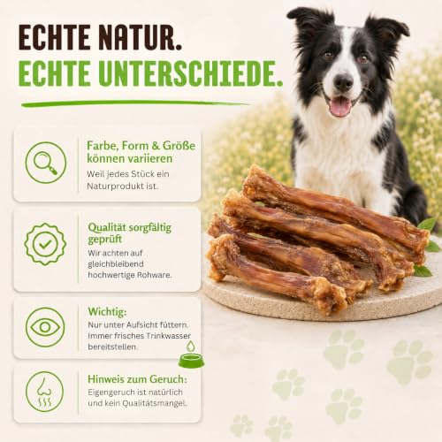 Grobys Futterkiste Pferdesehnen für Hunde 250 g - geschnittene Achillessehne vom Pferd - Fester Naturkauartikel ohne Zusatzstoffe - fettarmer Hundesnack zur Beschäftigung