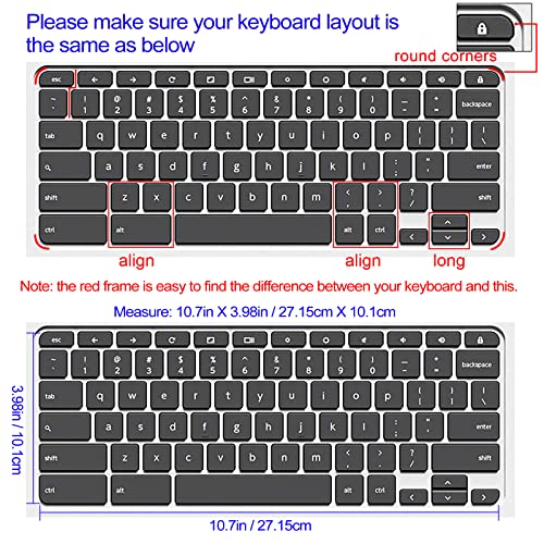 Silicona protector de teclado para Lenovo Chromebook C330 11.6" miniatura 4