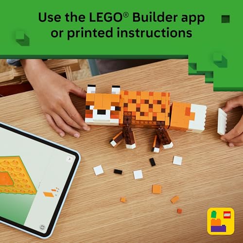Image of LEGO Minecraft The Fox Building & Pretend Play Toy for Boys & Girls - Poseable Video Game Character for Kids, Ages 10+ - Room Decor for Gaming Fans - Gift Idea for Birthdays - 21588