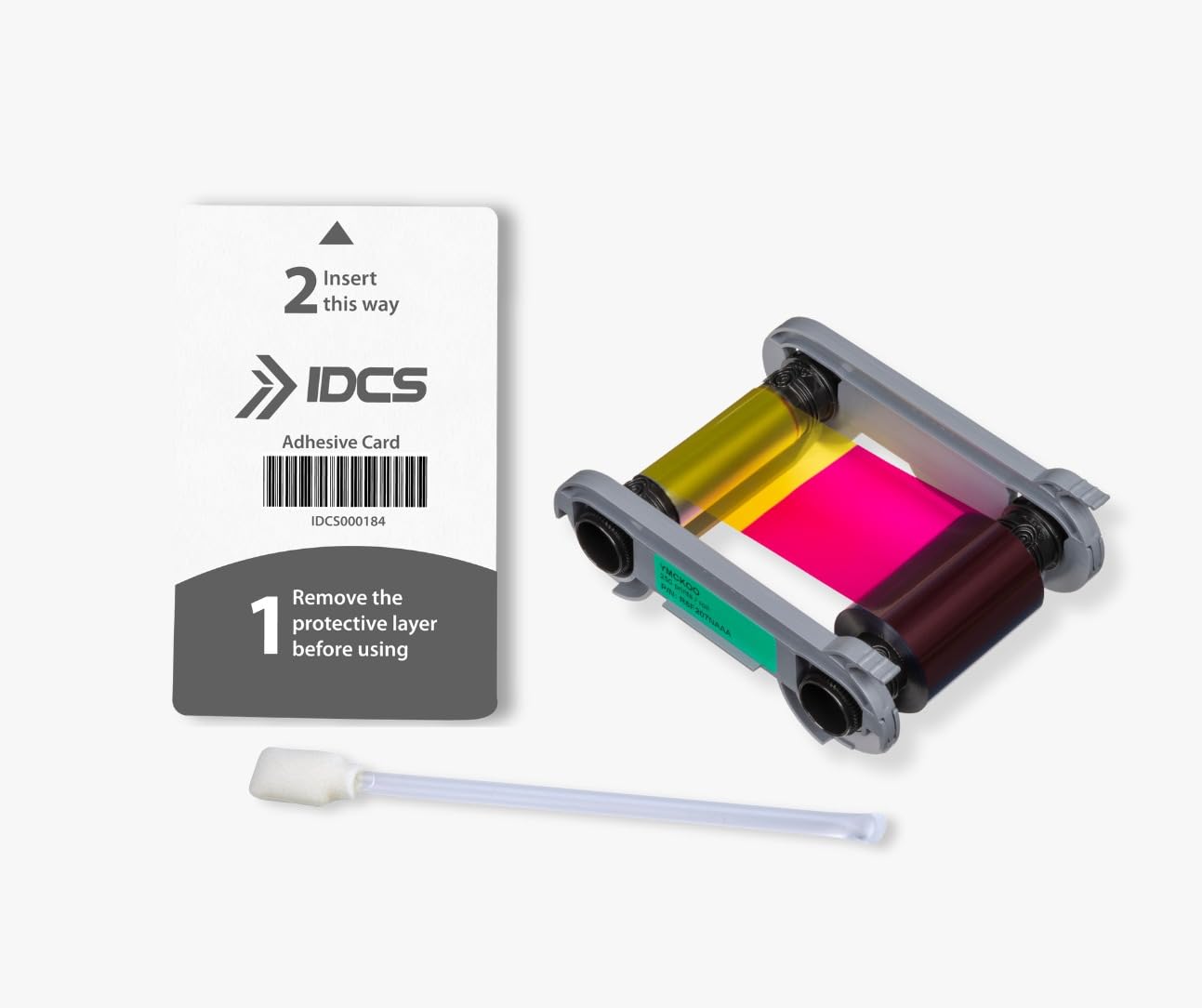 IDCS EVOLIS PRIMACY 2, R6F207NAAA Color Ribbon YMCKOO 250 Prints Security UV Effect Pack w/Cleaning Kit