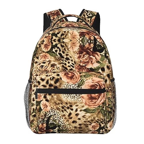 Sac à dos imprimé fraise mignon et décontracté avec grand compartiment pc