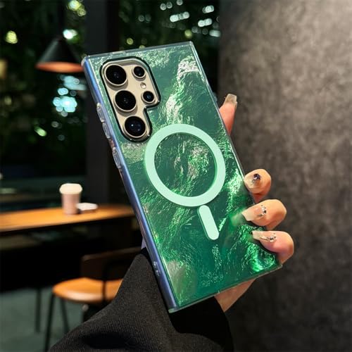 Évitez les casses : coque Samsung S24 antichoc magnétique anti-chute verte