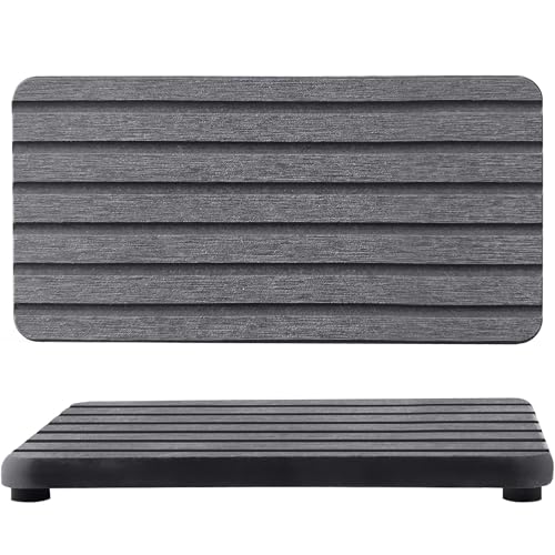 NiuYichee 2 PCS Water Absorbent diatomite Coasters 7.1 x 3.5 Water Absorbing Stone Tray for Sink Stone Drying mat for Kitchen Counter Stone soap Tray Used for Hand Soaps & toiletries & Plants