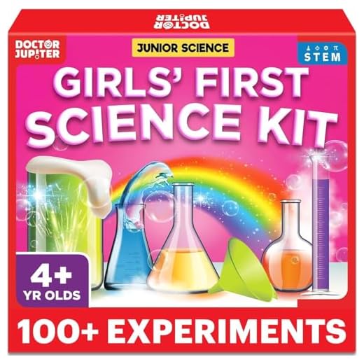 Doctor Jupiter Girls' First Science Kit for Kids Ages 4-5-6-7-8 | Birthday Gift Ideas for 4+ Year Old Girls | STEM Toy Kit with 100+ Experiments | Learning & Educational Projects