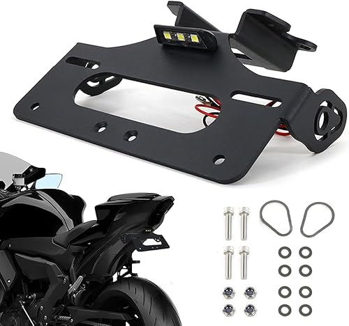 Xitomer Tail Tidy Fit para MT-07 FZ-07 2021-2024, YZF-R7 2021-2025 Soporte eliminador de guardabarros con luz LED de placa de matrícula para OEM y