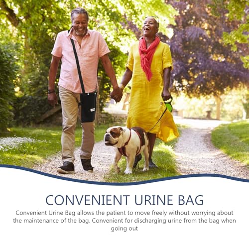 Urine Drainage Bag Holder Adjustable Nursing Bag Covers with Zipper Pipe Sleeve Nursing Carrier with Detachable Strap Portable Collection Cathetere's Package for Patient Drainages Use (Black) - Image 2