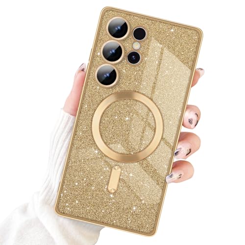 EasEasy Samsung Galaxy S25 Ultra �P�[�X �T���X�� �M�����N�V�[ S25 �E���g���p Magsafe�Ή� ���C�J�o�[ �O���b�^�[ �L���L�� ������� Galaxy S25 Ultra �P�[�X �J���������Y�ی� �M�����N�V�[ 