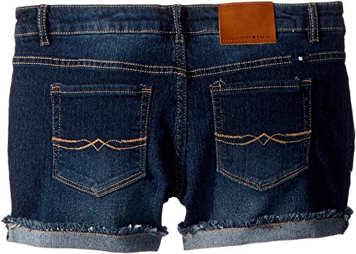 Image of Lucky Brand Girls' Cuffed Jean Shorts, Stretch Denim with 5 Pockets, Mid to High Rise Waist