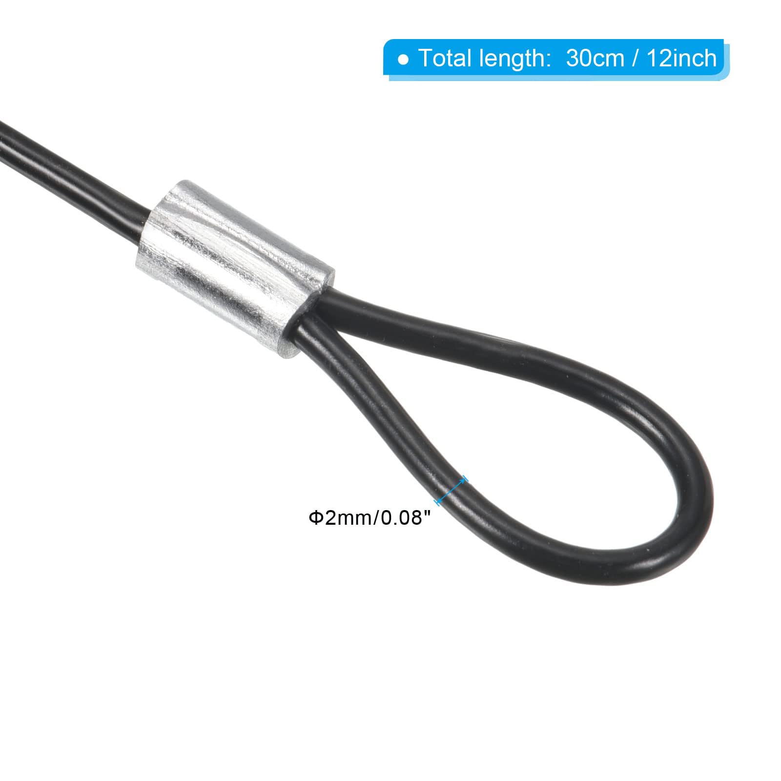 TOP-VIGOR 4Pcs 12 Inch Safety Cable Lock - Image 2