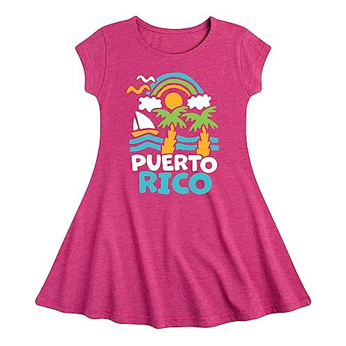 Instant Message - Puerto Rico - Toddler & Youth Girls Fit & Flare Dress