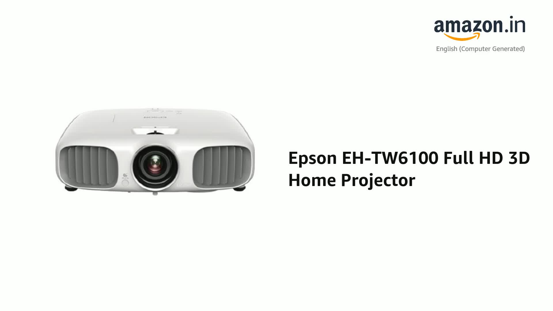 Watch Epson EH-TW6100 Full HD 3D Home Projector on Amazon Live