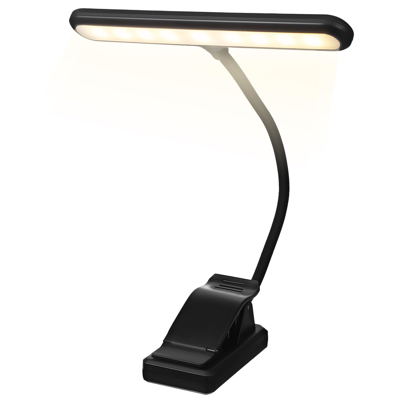 Lámpara de Lectura Recargable 27 Luces LED y Batería de 1000 Mah, Ligera Plástico, Adecuado para Lectura y Uso en Mesita de Noche