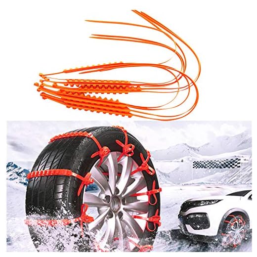 Car Adjustable Anti-Skid Cable Ties, Anti Slip Tire Chains Zip Tie Kit, Snow Tire Chain Anti-Slip Chains,Winter Emergency Security Driving Chains for Car Truck SUV (20 Pcs)