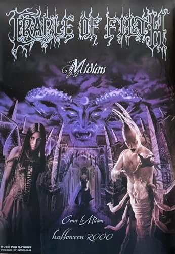 Affiche Cradle Of Filth Come To Midian Halloween 2000 format retro 40x60cm pour decor gothique