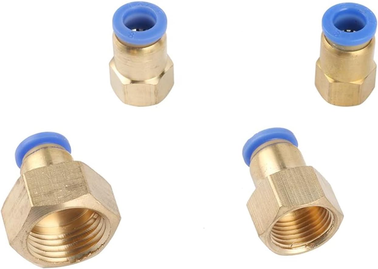 Generic Utility Hose Butt Hose Connector Adapter 1/8"" 3/8"" 1/2"" 1/4"" Female Thread to 6Mm 8Mm Sliding Lock Direct Head Garden Water Quick Connector Water Pipe Connector/6Mm 1I2 inch