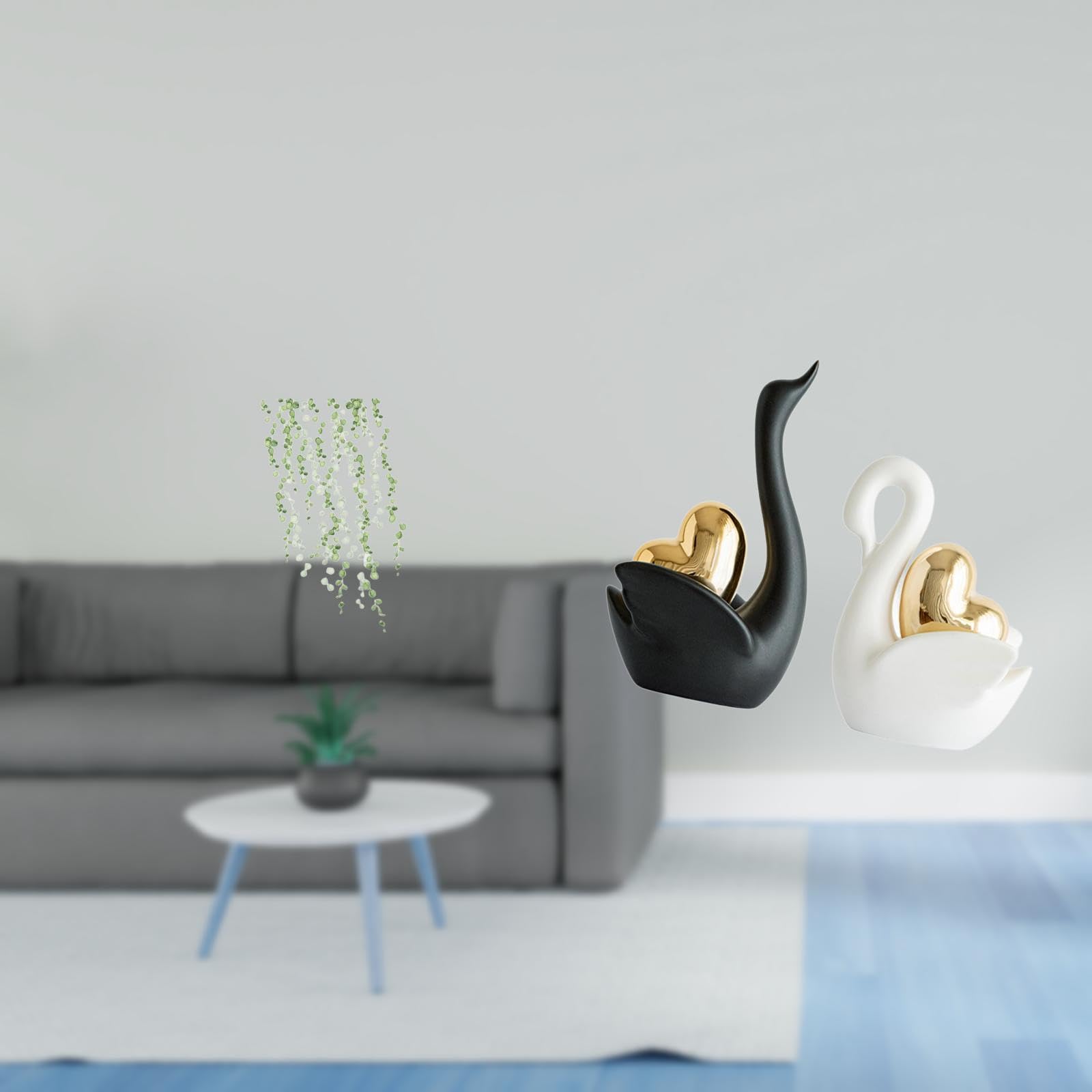 Elegant Green Vines and Swan Art Mural Wall Decor for Bedroom Restroom Sofa Backdrop Tabletop Ornament Crafts Entrance-image-41