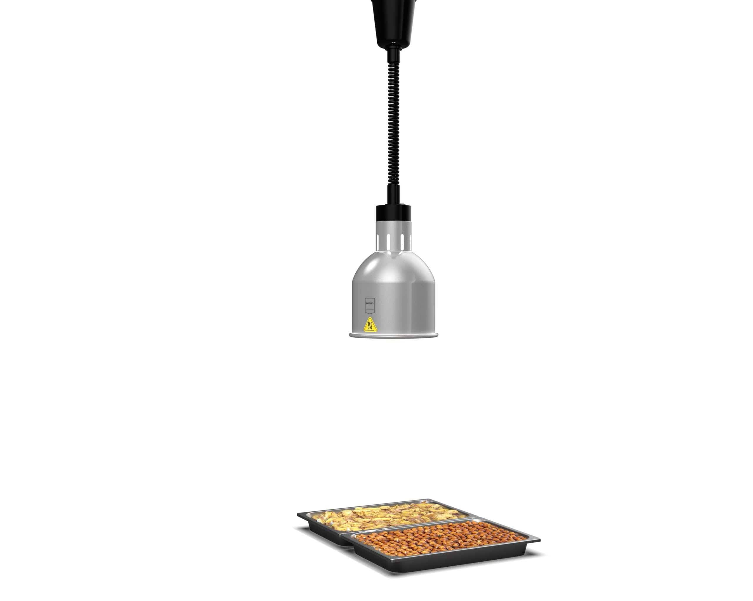 METRO Professional Lampada Termica GWL1000S, Alluminio, Ø 17.5 cm, 250 W, Altezza Regolabile, Argento