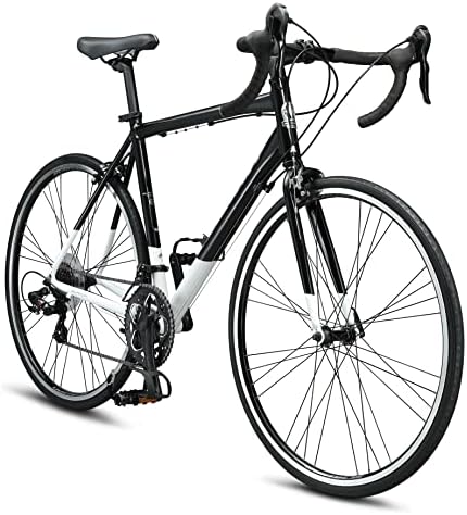 Schwinn Phocus 1400 Adult Road Bike, Mens and Womens, 14-Speed Drivetrain, 53cm/Large Aluminum Frame, 700c Wheels, Drop Bar Handlebars, Black