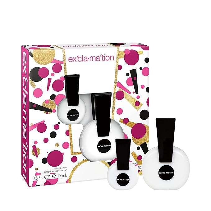 Coty Exclamation 2 piece Gift Set for Women- 0.5 oz Cologne Spray + 1.7 oz Cologne Spray