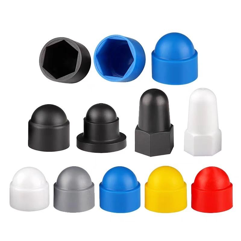 Tappi A Cupola Neri M6 M8 M10 Per Dadi Esagonali – Copribulloni In Plastica Per Esterni, 30 Pezzi (M6x10)