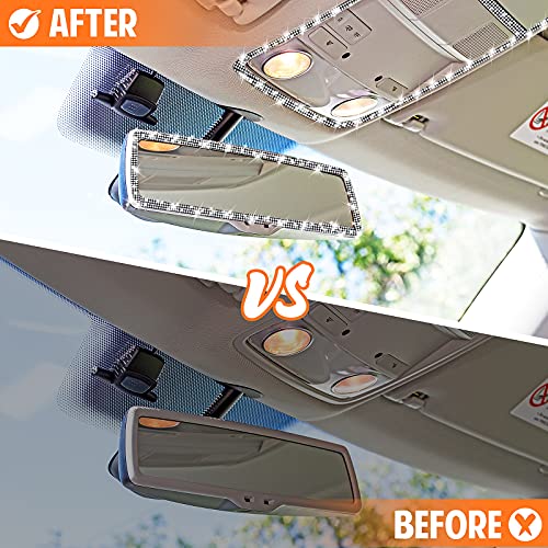 Frienda-4-Pieces-Bling-Car-Door-Edge-Guards-Crystals-Car-Door-Bumper-Protector-Accessory-Bling-Anti-Scratch-Strip-Sticker-for-Car-Side-Door-Guard-Protector-90-cm-354-Inch-White-and-Black