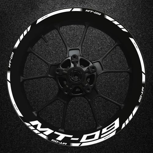 Stickers moyeu Yamaha MT09 réfléchissants déco jante 17 pouces de finition supérieure