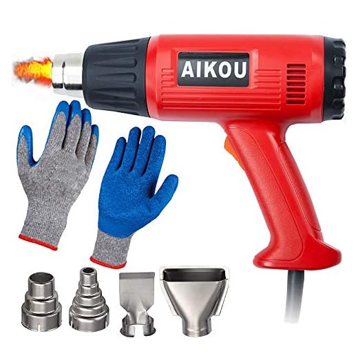 Heat Gun 2000w Hot Air Gun Tool Kit (4 Nozzles and Heat Resistant Gloves) with Dual Temperature Modes for Wrapping Crafts Stripping paint Soldering Pipes Shrinking PVC Removing Paint