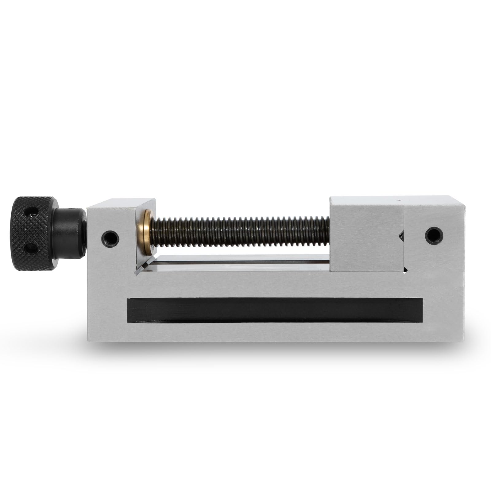 EBERTH Etau de précision avec broche, largeur des mors 100mm, force de serrage maximale 125mm, hauteur des mors 45mm, en acier robuste, professionnel, pour divers travaux, étau d'atelier
