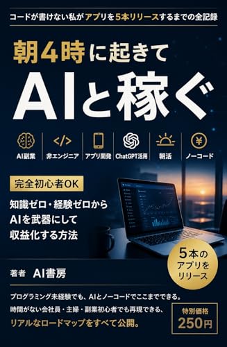 朝4時に起きてAIと稼ぐ: コードが書けない私がアプリを5本リリースするまでの全記録