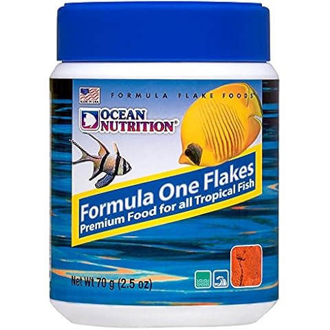 Ocean Nutrition Formula 1 Flake Fish Food 2.5 Ounces (71 Grams) Jar | Saltwater Marine Aquarium Flakes Food for Reef Aquariums | Angelfish Clownfish Damsels Gobies Crabs Shrimp Corals Cover