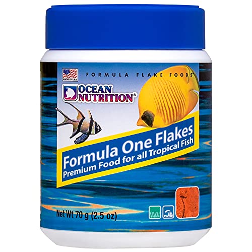 Ocean Nutrition Prime Reef Flakes Fish Food 2.5 Ounces (71 Grams) Jar | Saltwater Marine Aquarium Flake Food for Reef Aquariums | Angelfish Clownfish Damsels Wrasses Gobies Clown