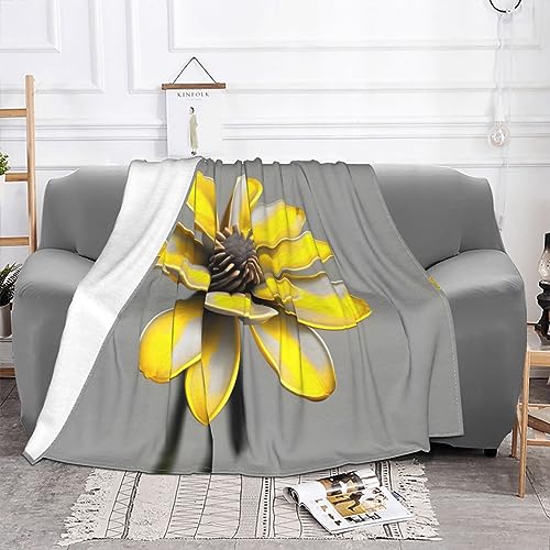 Couverture polaire flanelle plaid floral chaud lit canapé extérieur - 3