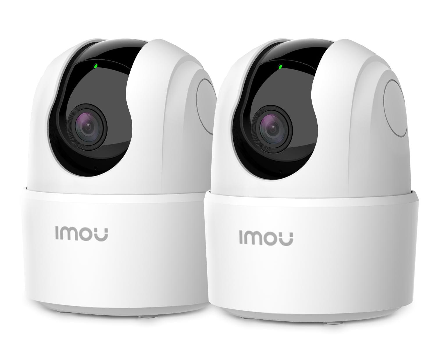 Imou Kit Telecamera Wi-Fi Interno 3MP, 2K Videocamera di Sorveglianza, Tracciamento del Movimento con Sirena, con Rilevamento Umano, Audio Bidirezionale, Funziona con Alexa, 2.4ghz, Ranger 2C Pack2 2K+2K