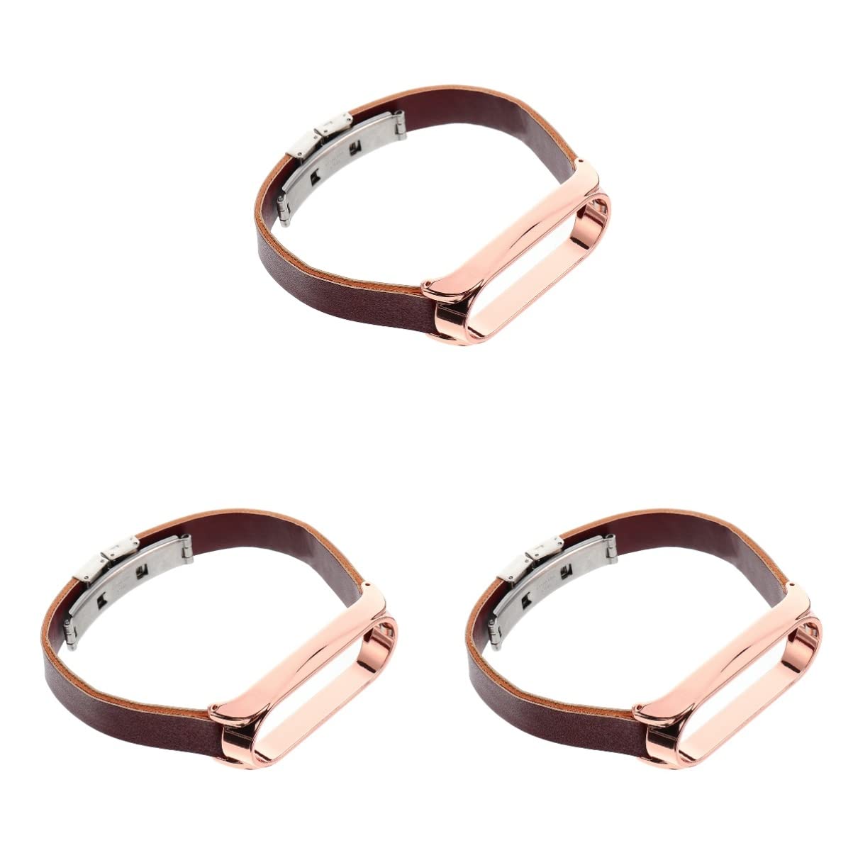 Gatuida 3 Uds Banda para Y PU DIY Reemplazo Rápido Deportes Protector Pulsera Cumpleaños Pulsera Liberación Marco de Cuero Hebilla Correa de Metal Correa de Reloj Accesorios